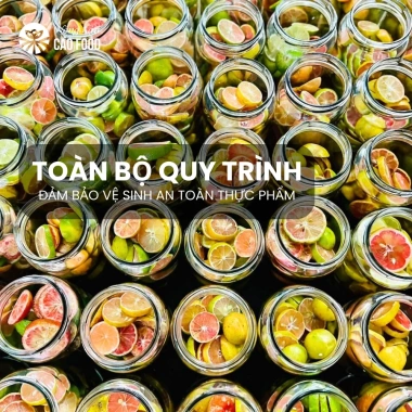 Chanh đào ngâm mật ong đường phèn 1L CAOFOOD 100% nguyên chất - Giảm đau cổ họng, giá ưu đãi 149.999 VND