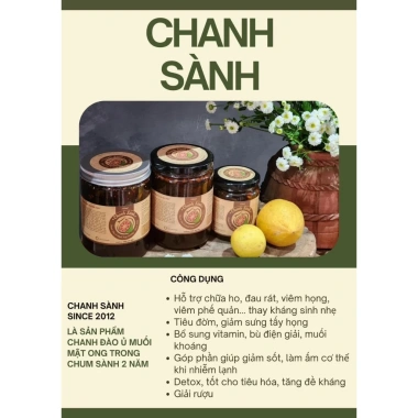 Chanh Sành & Đào Ủ Muối Gừng Mật Ong - Thực Dưỡng Giảm Ho, Thiên Nhiên - Giá chỉ 195.000đ