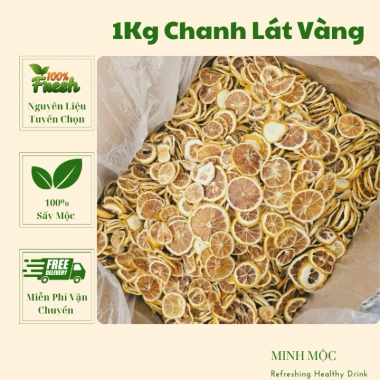 Chanh Vàng Thái Lát Sấy Lạnh 1kg - Chanh Khô Giòn Ngon, Giảm Giá 155k