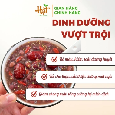 Cháo 5 Đỏ Bổ Khí Huyết và Bổ Máu, Bồi Bổ Sau Sinh - Ngũ Cốc Dinh Dưỡng Ăn Kiêng