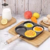 Chảo chiên trứng 4 lỗ kèm xẻng và bàn chải dầu - Chống dính, dùng cho bếp gas và cảm ứng, giá ưu đãi 141.790 VND