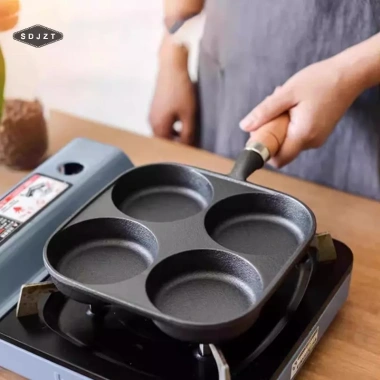Chảo chiên trứng 4 lỗ kèm xẻng và bàn chải dầu - Chống dính, dùng cho bếp gas và cảm ứng, giá ưu đãi 141.790 VND 8