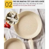 Chảo chống dính bếp từ vân đá kiểu Nhật 20-30cm, đáy ceramic, cán gỗ - Giá ưu đãi 159.000 VND 10