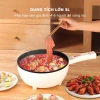 Chảo Điện Mini Đa Năng 3L Chống Dính Nồi Lẩu Điện Tay Cầm Dài, Điều Chỉnh Nhiệt Độ Thông Minh, Giá Ưu Đãi 249k 4