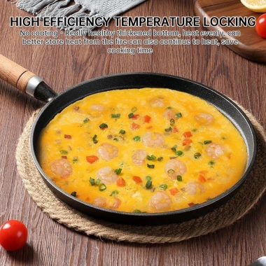Chảo Gang Chống Dính Đáy Phẳng - Tay Cầm, Chiên Trứng, Pancake, Giao 12h 6 Chảo Gang Chống Dính Đáy Phẳng - Tay Cầm, Chiên Trứng, Pancake, Giao 12h 6