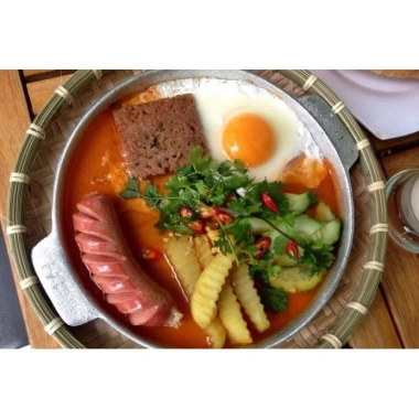 Chảo gang đúc đa năng 30cm: Nướng bánh mì, bò bít tết, trứng, xúc xích, lạp xưởng - Giá chỉ 96.000đ