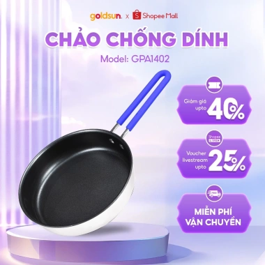 Chảo Inox Chống Dính Goldsun GPA1.402-1.450 – Siêu bền, dùng mọi loại bếp, chỉ 210.000đ