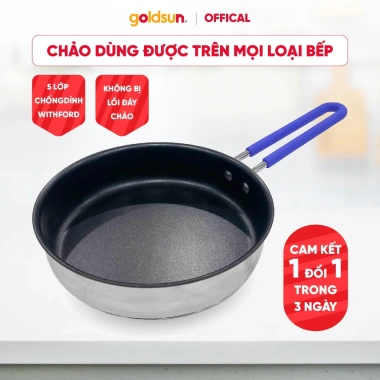 Chảo Inox Chống Dính Goldsun GPA1.402-1.450 – Siêu bền, dùng mọi loại bếp, chỉ 210.000đ