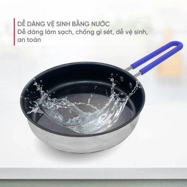 Chảo Inox Chống Dính Goldsun GPA1.402-1.450 – Siêu bền, dùng mọi loại bếp, chỉ 210.000đ