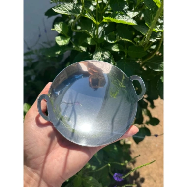Chảo Inox Size M 12cm Đế Quay 2cm Dùng cho Bếp Mini Giá 95k Giảm Đặc Biệt
