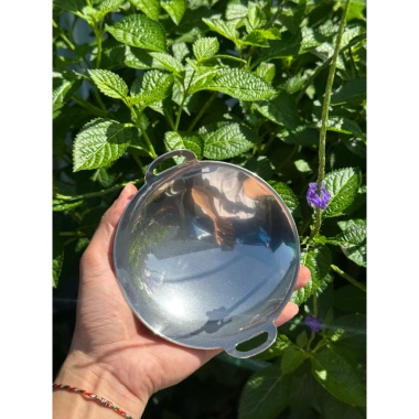 Chảo Inox Size M 12cm Đế Quay 2cm Dùng cho Bếp Mini Giá 95k Giảm Đặc Biệt