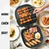 Chảo kẹp nướng 2 mặt tự động tắt, làm nóng sâu, đa năng tiện lợi cho gia đình – 255k 6