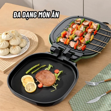 Chảo Kẹp Nướng 2 Mặt, Tự Động Tắt, Làm Nóng Sâu, Phù Hợp Gia Đình - 279.000₫ 2