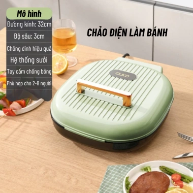 Chảo Kẹp Nướng 2 Mặt, Tự Động Tắt, Làm Nóng Sâu, Phù Hợp Gia Đình - 279.000₫ 3