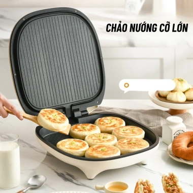 Chảo Kẹp Nướng 2 Mặt, Tự Động Tắt, Làm Nóng Sâu, Phù Hợp Gia Đình - 279.000₫ 5