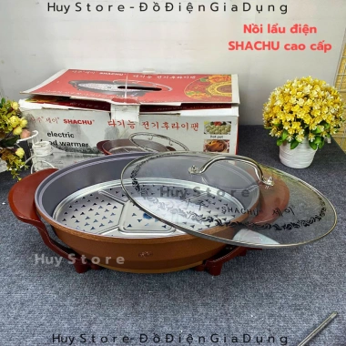 Chảo Lẩu Điện Đa Năng Shachu Cao Cấp Ăn Lẩu Nấu Canh Đa Năng Giá 580.000đ