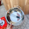 Chảo lẩu inox 2 ngăn 28cm chính hãng, chống gỉ, đa năng, tiện dụng - Giá 125k 3