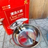 Chảo lẩu inox 2 ngăn 28cm chính hãng, chống gỉ, đa năng, tiện dụng - Giá 125k 4