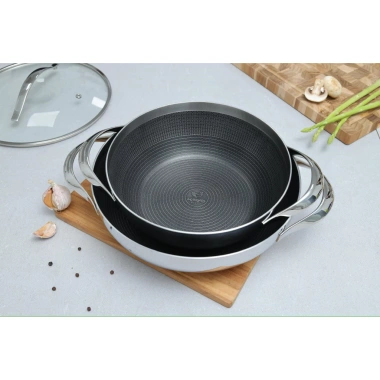 Chảo lẩu Kaiyo vân nổi 2 quai sâu lòng đa năng - Chiên, xào, nồi lẩu, dùng mọi bếp - 835.000₫