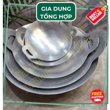 Chảo nhôm máy bay quai liền bền đẹp 14-37cm - kho cá chiên bánh xèo giá 48.400 VND