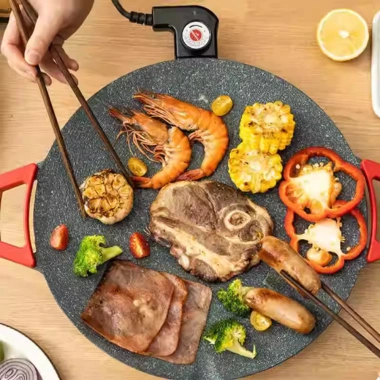 Chảo Nướng Đá BBQ Điện Chống Dính Cao Cấp, Điều Chỉnh Nhiệt Độ, Tiện Lợi – 299.000₫