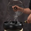 Chảo Rán Chống Dính Lòng Sâu 24cm Đế Bằng, Dùng Bếp Ga, Từ, Điện, Kèm Nắp Đậy 8