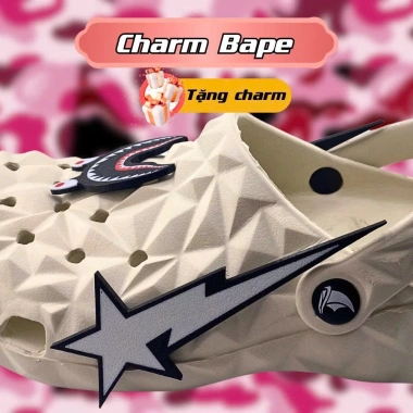 Charm Gắn Dép Bape - Bộ 2 Jibbitz Độc Đáo, Không Dép, Giá Chỉ 65.000 VND 3 Charm Gắn Dép Bape - Bộ 2 Jibbitz Độc Đáo, Không Dép, Giá Chỉ 65.000 VND 3