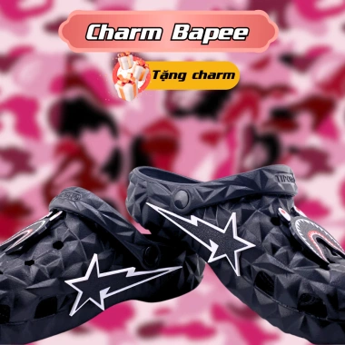 Charm Gắn Dép Bape - Bộ 2 Jibbitz Độc Đáo, Không Dép, Giá Chỉ 65.000 VND