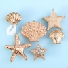 Charm kim loại Golden Shell cao cấp - Phụ kiện DIY sandal, nút pin thời trang 55k