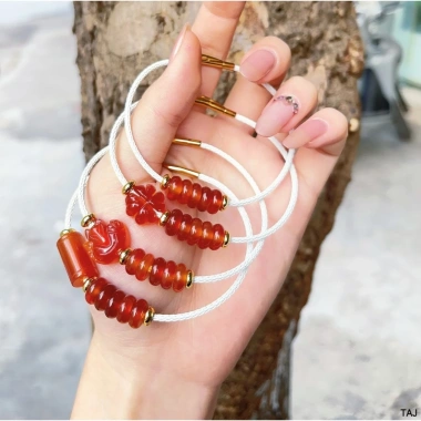 Charm linh vật phong thủy đá Mã não đỏ SA07a - mix vòng tay, giảm giá 126k 5