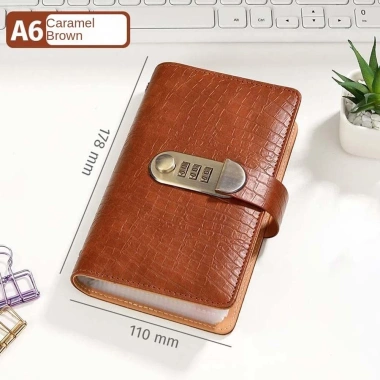 Chất kết dính tiền, có khóa mật khẩu, Ví lưu trữ, Sổ tay 50 tờ da PU sấu 7 Chất kết dính tiền, có khóa mật khẩu, Ví lưu trữ, Sổ tay 50 tờ da PU sấu 7