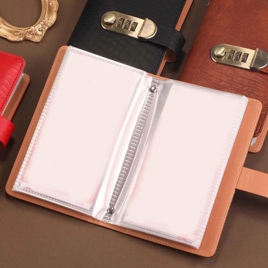 Chất kết dính tiền FUHUIOT, ví khóa mật khẩu 50 tờ A6, quản lý ngân sách 7
