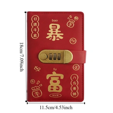 Chất kết dính tiền tiết kiệm PYXIS da PU có khóa – Sổ 50 tờ, ví lưu trữ, giảm còn 91.800₫ 3