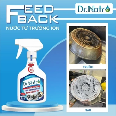Chất tẩy đa năng Dr Natro 500ml công nghệ ION siêu sạch và tặng Miếng nhám