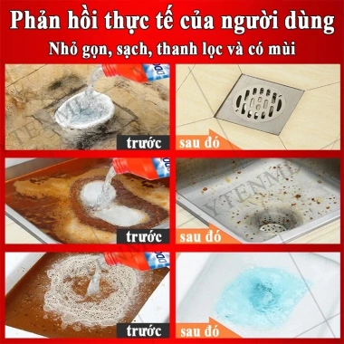 Chất tẩy rửa cống giá 119k - Làm sạch bồn rửa, cống, bồn cầu, khử mùi hôi 3