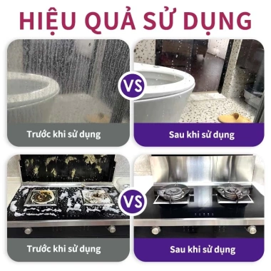 Chất tẩy rửa đa năng 500ml - Tẩy kính, vòi sen, bếp, bồn sứ, chậu tắm, gạch men, gương soi - Giá 61.667đ 6 Chất tẩy rửa đa năng 500ml - Tẩy kính, vòi sen, bếp, bồn sứ, chậu tắm, gạch men, gương soi - Giá 61.667đ 6