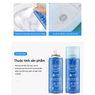 Chất tẩy rửa đa năng bọt mạnh cho bồn cầu, phòng tắm Loại bỏ vết ố vàng giá 46.500₫