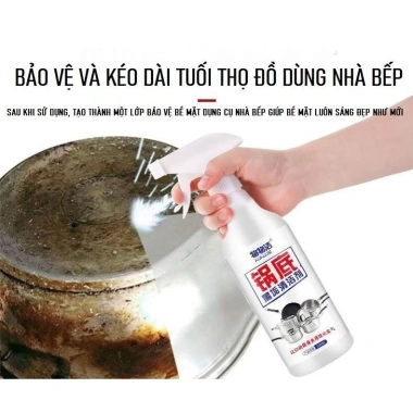 Chất tẩy rửa đáy nồi 500ml - Nước lau bếp tẩy dầu mỡ, sạch vết đen, bếp sáng bóng 8