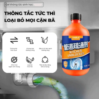 Chất tẩy rửa ống dẫn nước sạch bám bẩn, thích hợp cho ống thoát bếp và phòng tắm - 46.000 VND 4