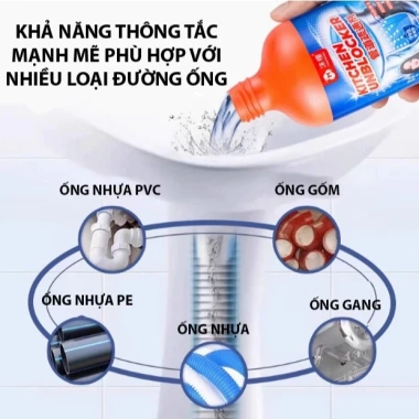Chất tẩy rửa ống dẫn nước sạch bám bẩn, thích hợp cho ống thoát bếp và phòng tắm - 46.000 VND 7