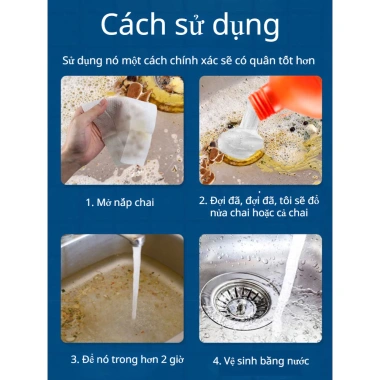 Chất tẩy rửa ống dẫn nước sạch bám bẩn, thích hợp cho ống thoát bếp và phòng tắm - 46.000 VND 9