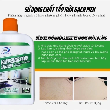 Chất tẩy vết xước sàn gạch 260ml - Dung dịch xoá, tẩy cực mạnh, làm sạch nhanh, giá chỉ 55.000đ 4