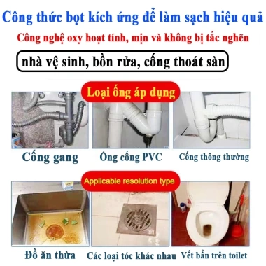 Chất Thông Cống Siêu Tốc 300ml - Bồn Cầu, Rửa Bát, Khử Mùi Đường Ống - Giá 119k