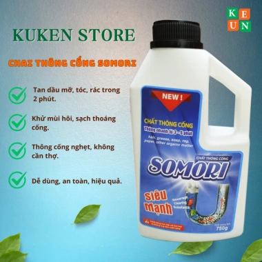 Chất Thông Đường Ống Bệt Vệ Sinh SOMORI 750g - Tắc Nghẽn Hiệu Quả, Giá 73.000₫