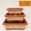 Chậu Bonsai chữ nhật màu vàng tàu 3 size - Giá ưu đãi 380.000đ, chất lượng cao 2