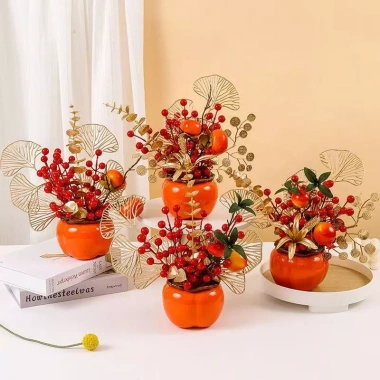 Chậu Cây Đào Đông Minisize Tài Lộc Trang Trí Phòng - Ưu Đãi 45.000₫ Tết 2.026 2