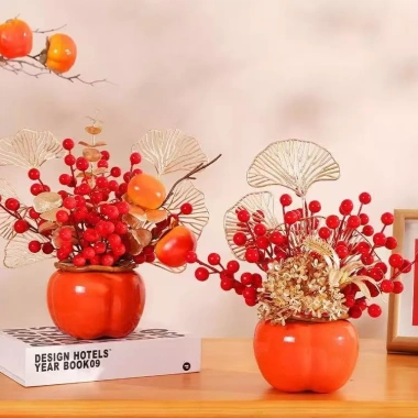 Chậu Cây Đào Đông Minisize Tài Lộc Trang Trí Phòng - Ưu Đãi 45.000₫ Tết 2.026 3
