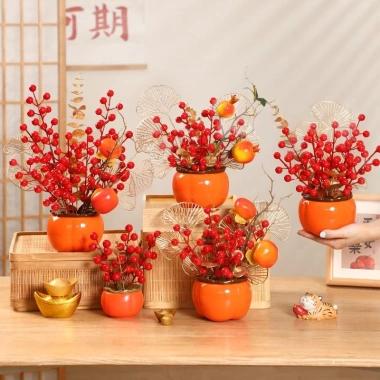 Chậu Cây Đào Đông Minisize Tài Lộc Trang Trí Phòng - Ưu Đãi 45.000₫ Tết 2.026 9