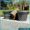 Chậu cây hoạ tiết La Mã giả mây đan - Trang trí nhà, phòng làm việc, giá 29.000