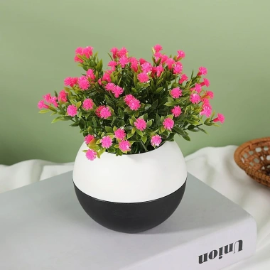 Chậu cây mô phỏng Gypsophila có hoa - Trang trí bàn làm việc, giá ưu đãi 40.000₫